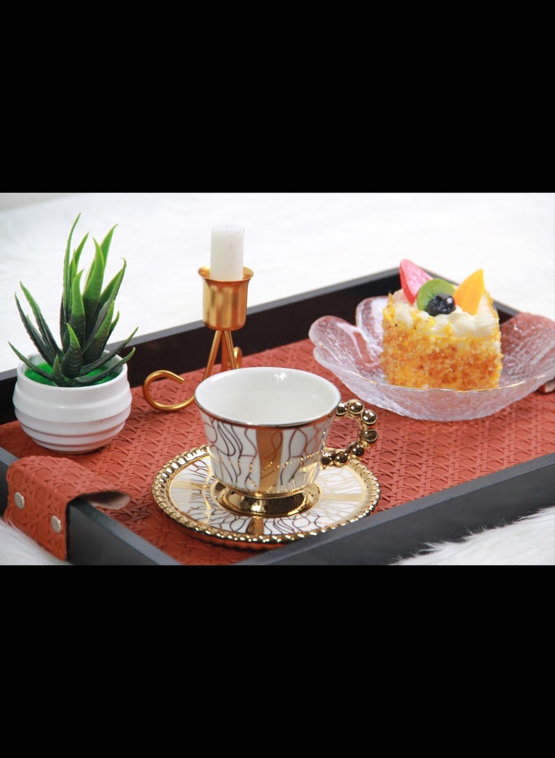 Turkish coffee cup set with saucers  - Image 3
