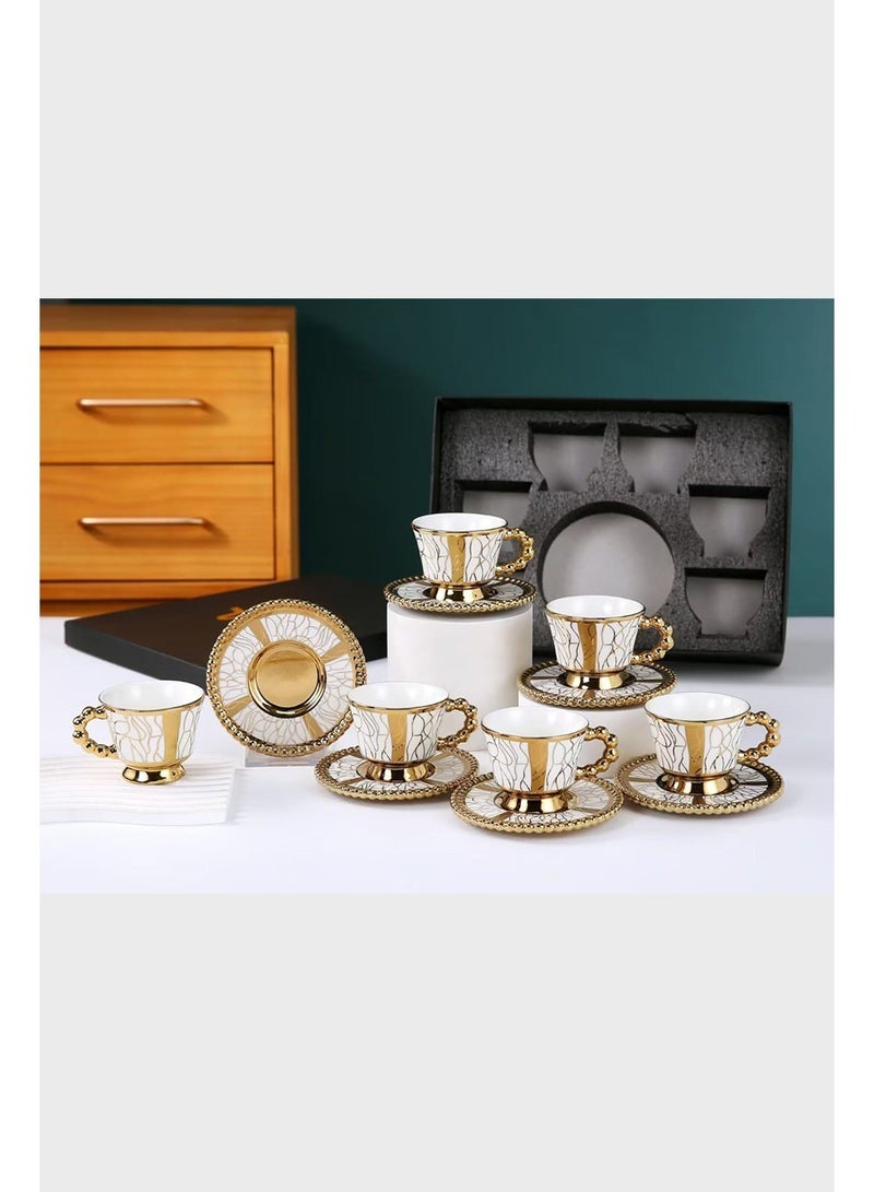 Turkish coffee cup set with saucers  - Image 5