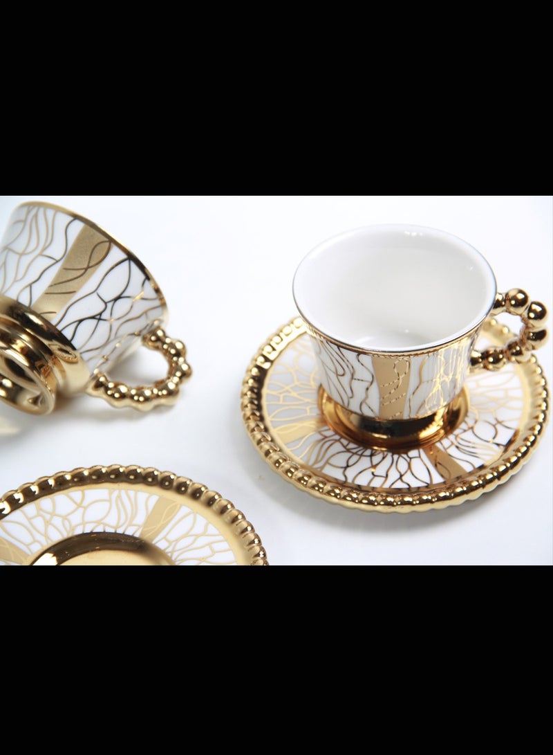 Turkish coffee cup set with saucers  - Image 4