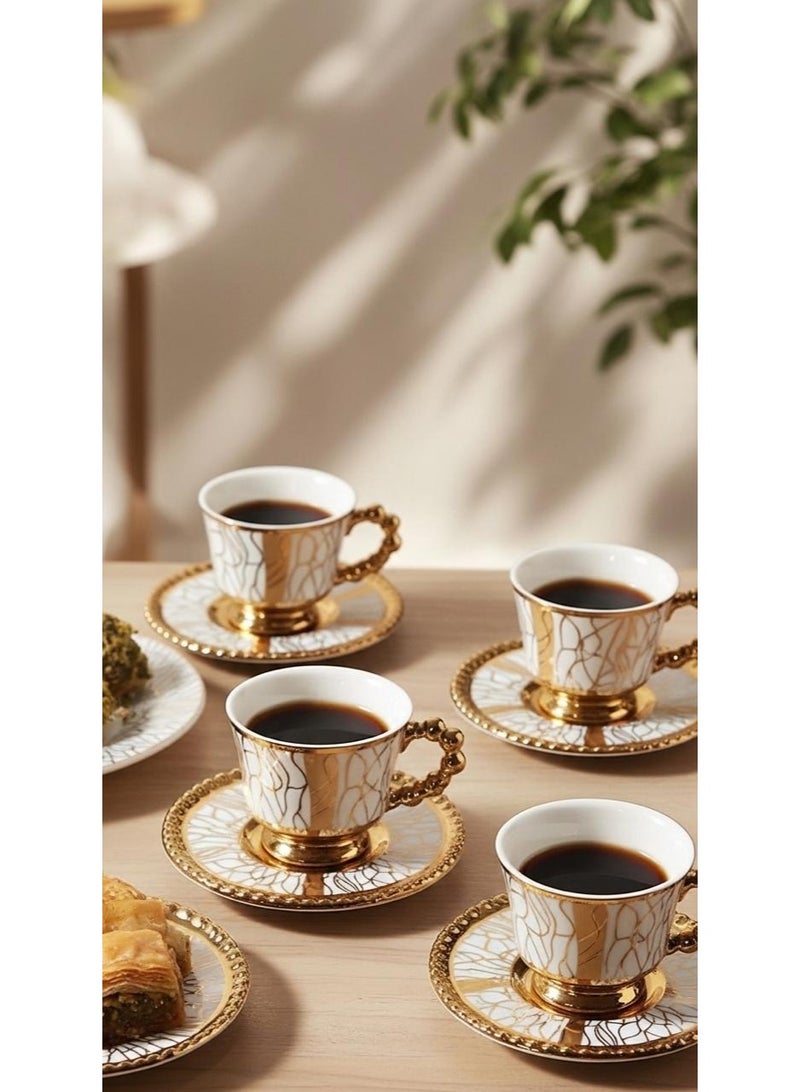 Turkish coffee cup set with saucers - Image 2