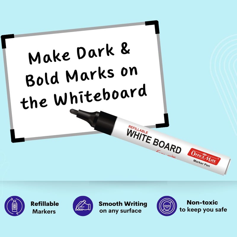 Office Mate Soni Officemate Whiteboard Marker - Pack of 10 - Image 5