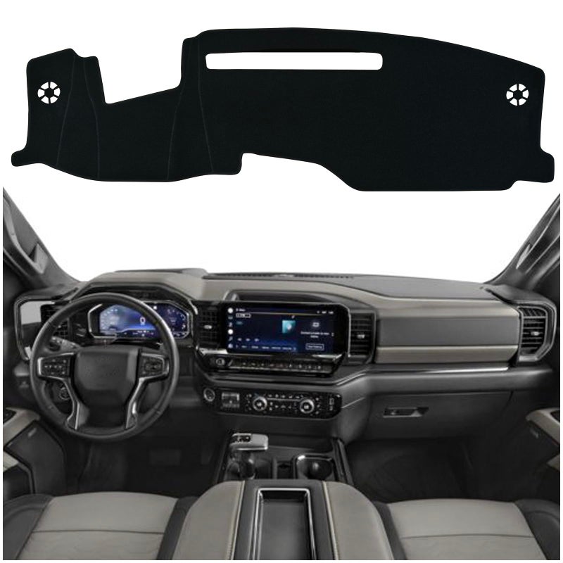 KEEGTBOX Dashboard Mat Cover Interior Center Console UV Rays Protector Fit for Chevrolet Silverado Truck Custom Trail BossLT Trail BossZR2LTZ High Country ZR2 20222024 Dash Board Mat Accessories