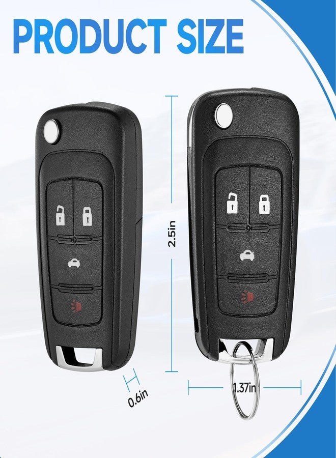 LYFUCESS Flip Key Fob Replacement Remote Fits for Chevy Equinox Camaro 2010-2019 Malibu 2014-2016 Impala 2014-2019 Sonic 2012-2017 Cruze 2011-2016 GMC Terrain Buick Lacrosse Regal Verano Encore Allure Remote - Image 4
