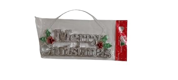 New York Store Premium Plastic Merry Christmas Hanging Tags for Christmas Tree Decorations and Gifts
