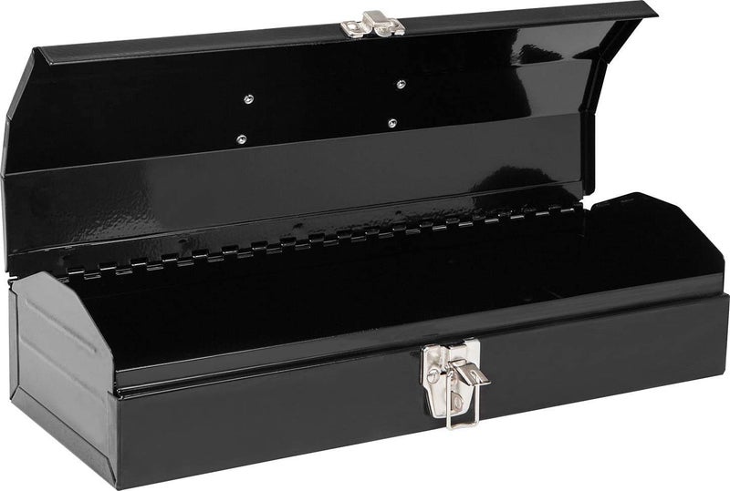 TORIN ATB102B 16" Hip Roof Style Portable Steel Tool Box with Metal Latch Closure, Black - Image 2