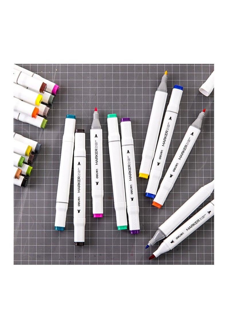 Deli Markers رسم مزدوجة الجوانب 24 قطعة متعددة الألوان - Image 2