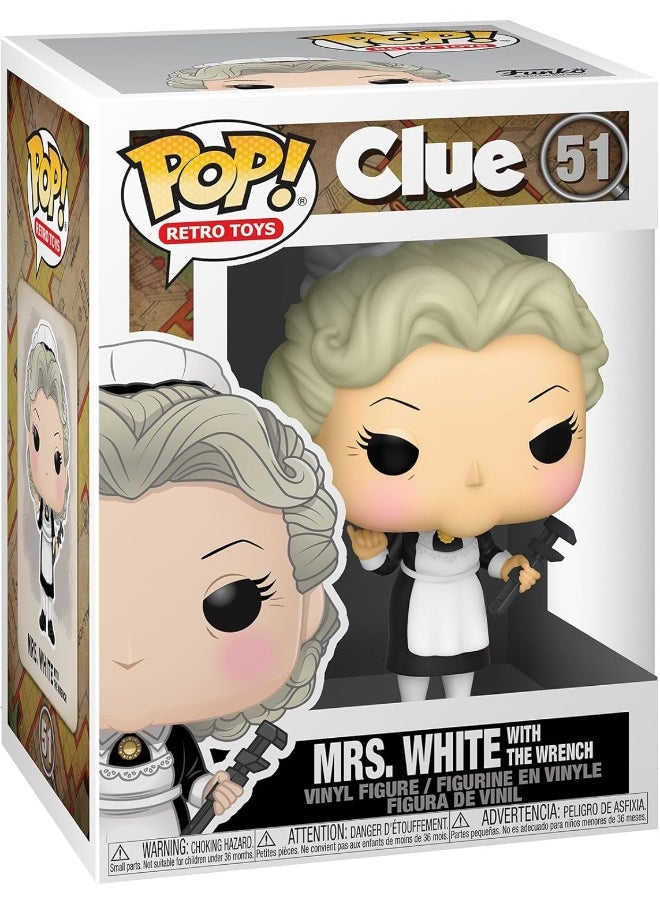 Funko Funko 51455 Pop! Retro Toys Clue: Mrs. White with Key Vinyl Figure  - Image 1