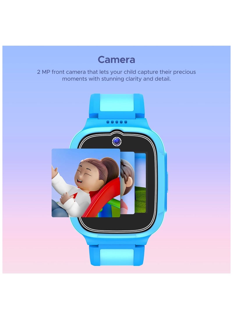 Generic - boAt Newly Launched Wanderer Smart Kid's Watch w/ 1.4" (3.5 cm) HD Display, 4G/Wi-Fi, 2-Way Video & Voice Calls, SOS, Geo Fencing, Restrict Unknown Calls, Parental Controls,2MP Camera(Sky Blue) - Image 1