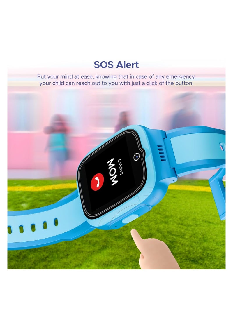 Generic - boAt Newly Launched Wanderer Smart Kid's Watch w/ 1.4" (3.5 cm) HD Display, 4G/Wi-Fi, 2-Way Video & Voice Calls, SOS, Geo Fencing, Restrict Unknown Calls, Parental Controls,2MP Camera(Sky Blue) - Image 1