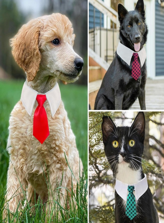 Koolmox Bow Ties for Dogs, KOOLMOX 8PCS Adjustable Pet Bow Tie Collar with Necktie, Handcrafted Dog Bowtie Tuxedo Dog Neck Bowtie Accessories for Large XL Cats Wedding Outfits Attachments - Image 5