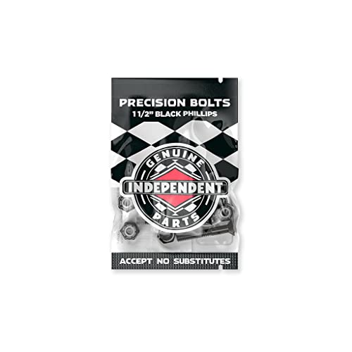 Independent Genuine Parts Cross Bolts Standard Phillips Skateboard Hardware (Black/Black, 1 1/2") - Image 5