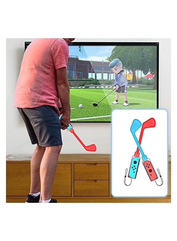 PROMASS 2022 Switch Sports Accessories Bundle - 12 in 1 Family Accessories Kit for Nintendo Switch Sports Games: Tennis Rackets, Sword Grips, Golf Clubs, Wrist Dance Bands & Leg Strap, Joy-con Wrist Band - Image 2