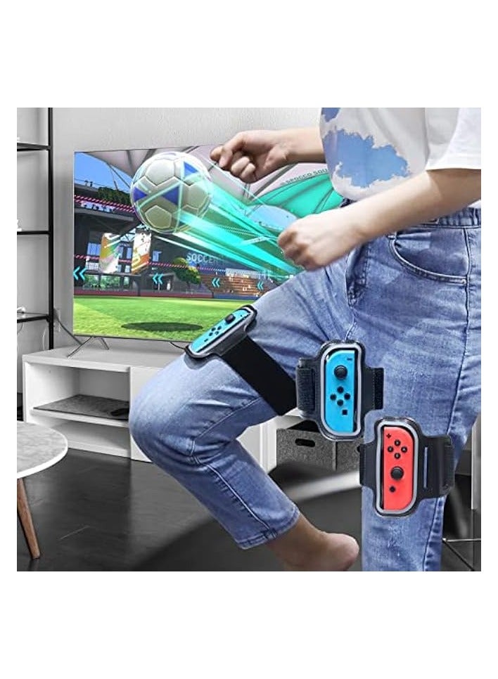 PROMASS 2022 Switch Sports Accessories Bundle - 12 in 1 Family Accessories Kit for Nintendo Switch Sports Games: Tennis Rackets, Sword Grips, Golf Clubs, Wrist Dance Bands & Leg Strap, Joy-con Wrist Band - Image 5