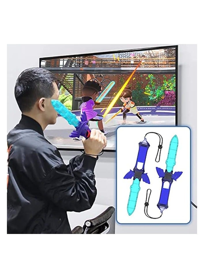 PROMASS 2022 Switch Sports Accessories Bundle - 12 in 1 Family Accessories Kit for Nintendo Switch Sports Games: Tennis Rackets, Sword Grips, Golf Clubs, Wrist Dance Bands & Leg Strap, Joy-con Wrist Band - Image 4