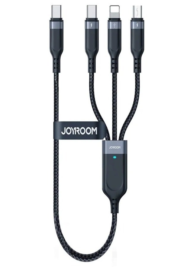 جوي روم Joyroom s-a18 0 3m type-c To lightning+type-c+micro Cable micro 0.3 M 17.5W