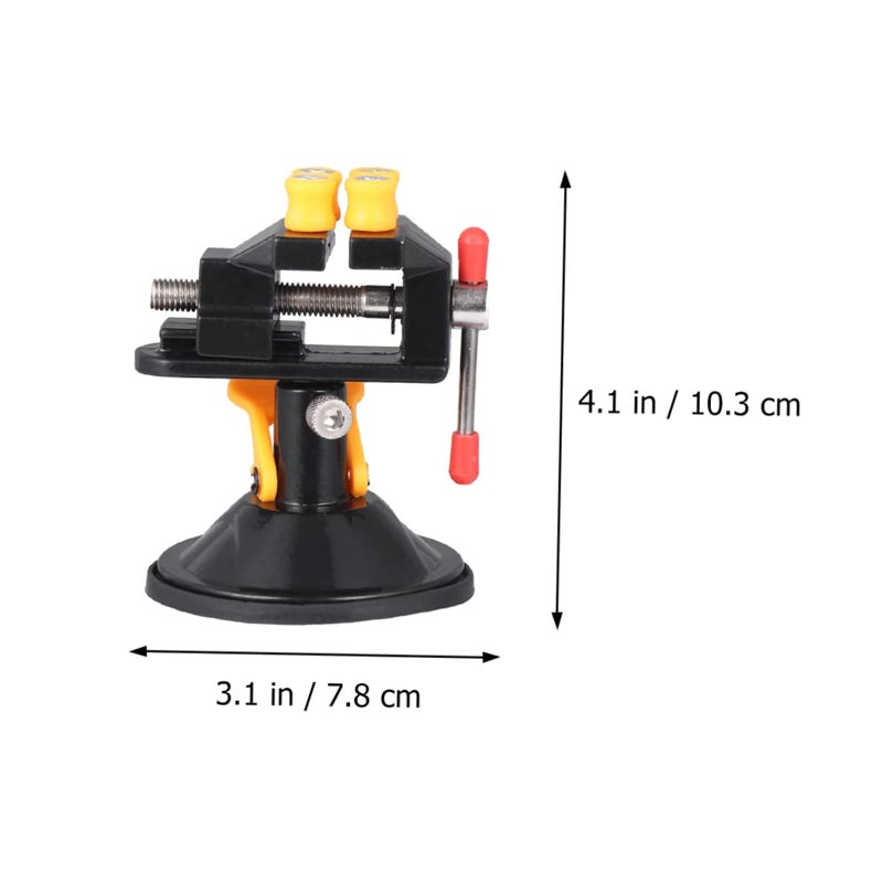 Miniature Rotating Carving Vise Table Clamp For Crafts Jewelry Model Design 8.3X8.3X11cm Black - Image 4