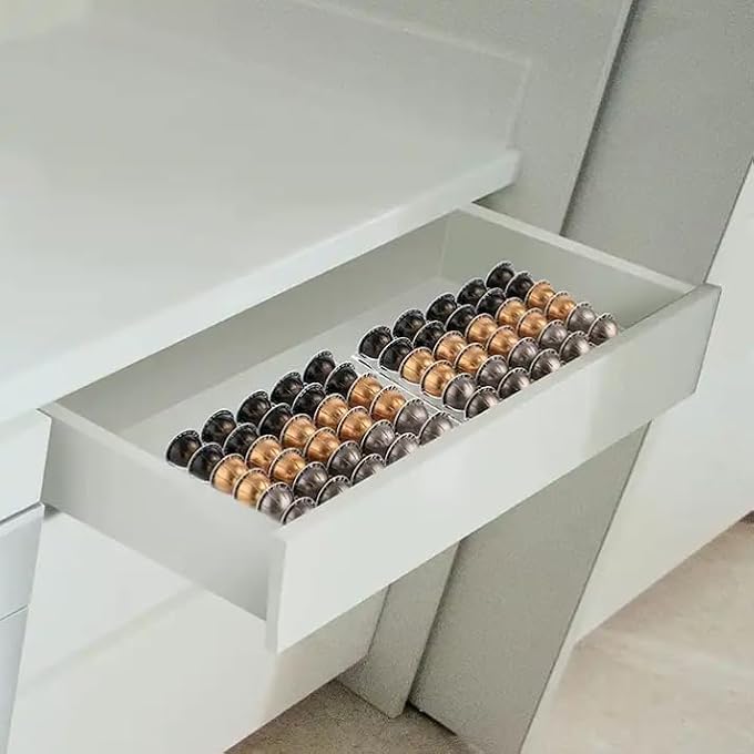 Unity Drawer Insert Coffee Pod Holder Storage Organizer Tray For Vertuoline Capsule Holds 60 Pods 2Pcs - Image 3