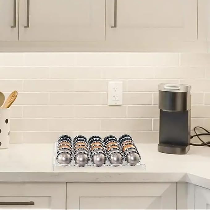 Unity Drawer Insert Coffee Pod Holder Storage Organizer Tray For Vertuoline Capsule Holds 60 Pods 2Pcs - Image 2