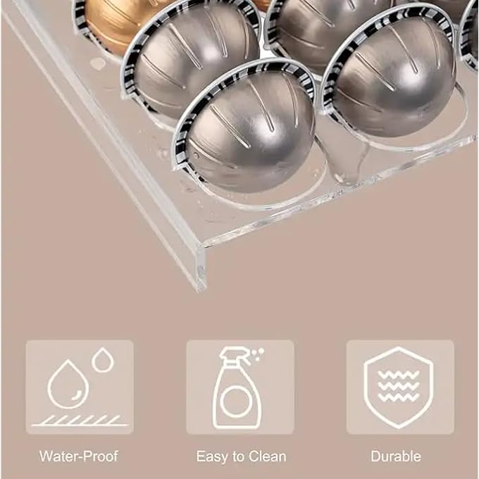 Unity Drawer Insert Coffee Pod Holder Storage Organizer Tray For Vertuoline Capsule Holds 60 Pods 2Pcs - Image 4