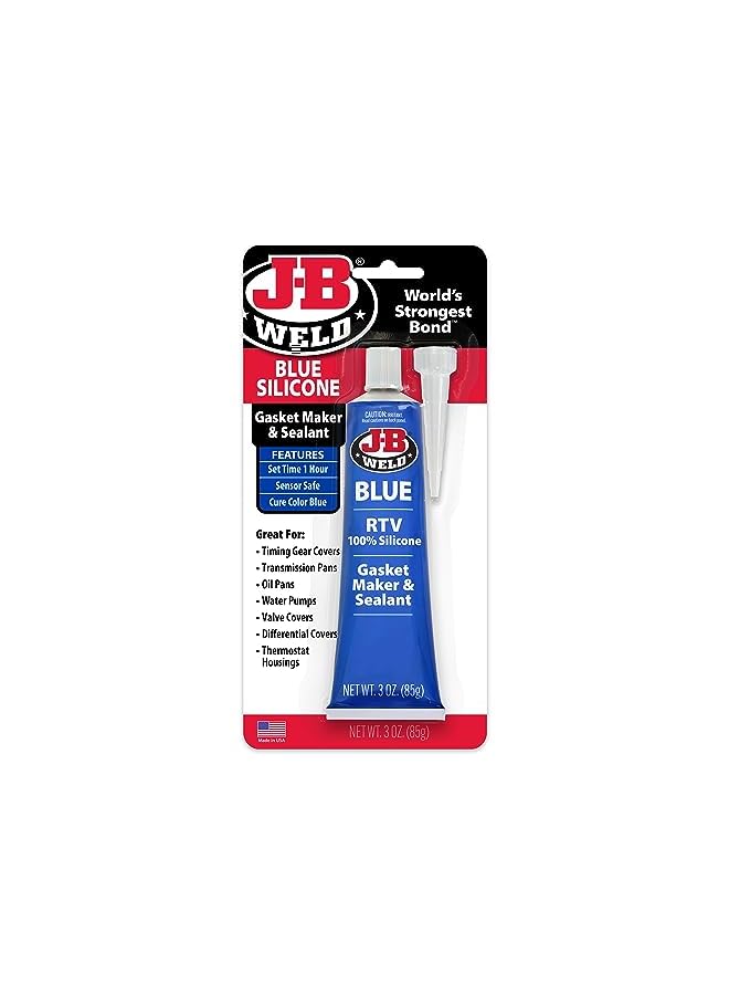 J-B Weld 31316 RTV Silicone Gasket Maker and Sealant - 3 oz. - Blue - Image 5