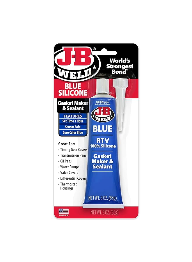 J-B Weld 31316 RTV Silicone Gasket Maker and Sealant - 3 oz. - Blue - Image 1