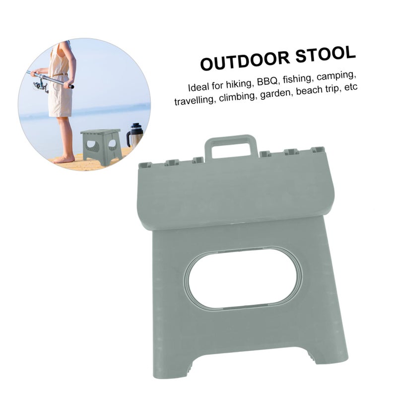 Lightweight Folding Step Stool Portable Plastic Stool For Kitchen Bathroom Camping - Image 3