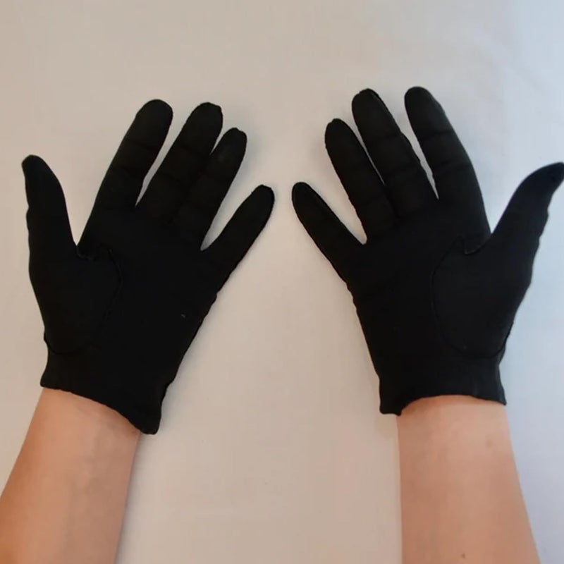 Kuber Industries Unisex Cotton Hand Gloves - Black - Image 1