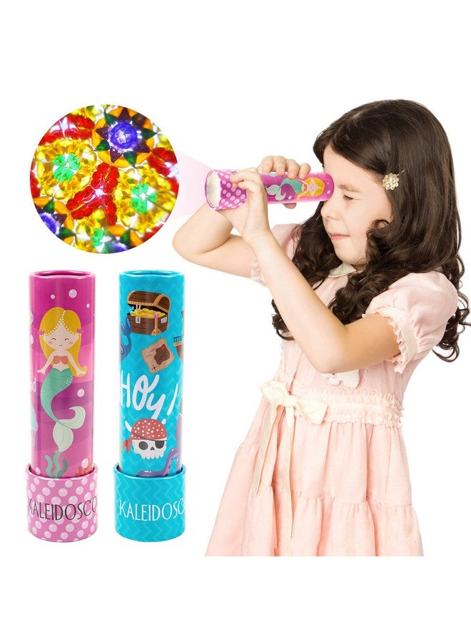 دي- فانتيكس منظار كاليدوسكوب الكلاسيكي من دي-فانتيكس للأطفال، عبوة من قطعتين من الألعاب الكلاسيكية - ألعاب تعليمية بجسم معدني، هدايا حفلات أعياد الميلاد للأولاد والبنات، هدايا عيد الميلاد - Image 1