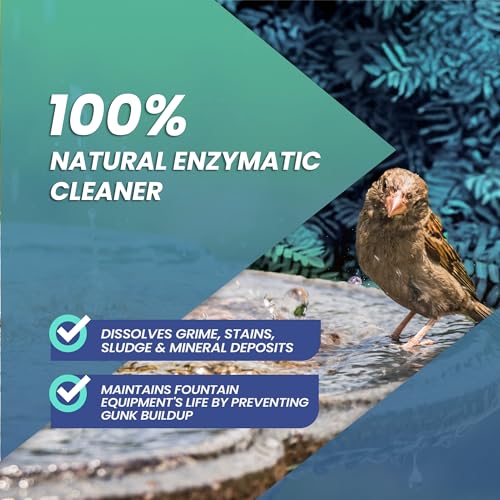 Not Rocket Sciences 16oz Water Fountain Cleaner - Cleans 80 Gallons of Water, Bird Bath Cleaner Safe for Birds and Wildlife, Ideal for Indoor & Outdoor Use - Prevents Dirt Build-Up and Clog, Safe for Stone, Metal & More - Image 3