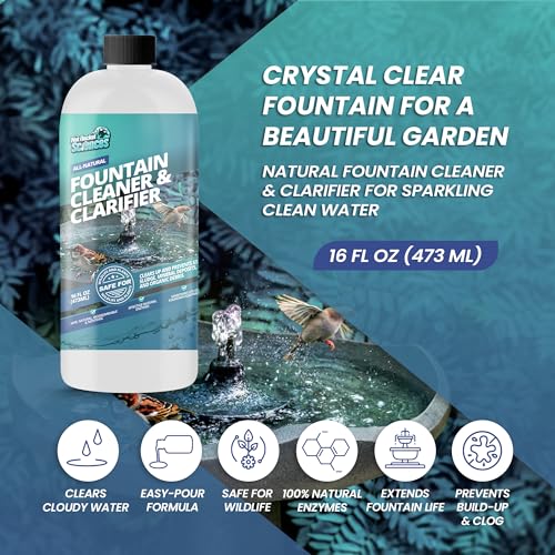 Not Rocket Sciences 16oz Water Fountain Cleaner - Cleans 80 Gallons of Water, Bird Bath Cleaner Safe for Birds and Wildlife, Ideal for Indoor & Outdoor Use - Prevents Dirt Build-Up and Clog, Safe for Stone, Metal & More - Image 2