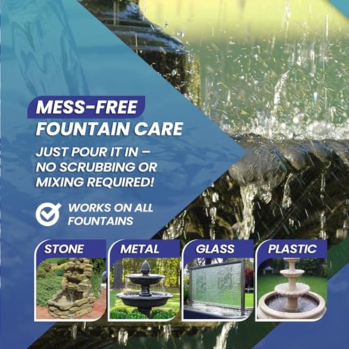 Not Rocket Sciences 16oz Water Fountain Cleaner - Cleans 80 Gallons of Water, Bird Bath Cleaner Safe for Birds and Wildlife, Ideal for Indoor & Outdoor Use - Prevents Dirt Build-Up and Clog, Safe for Stone, Metal & More - Image 4