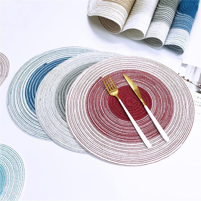 PLENARO Cotton Trivet Mat, Trivet Weave Coasters, Woven Pot Trivet Set Cotton Kitchen Trivets, for Kitchen Hot Pots and Pans,Dining Tables Woven Non-Slip Placemats and Coasters (Pack of 4, Black) - Image 3