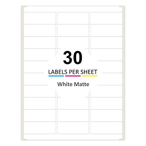PACKZON Printable Address Labels for Laser & Inkjet Printers Blank Mailing Labels 30 Labels per Sheet 2.625 x 1 Inch (750 Labels/25 Sheets) - Image 1