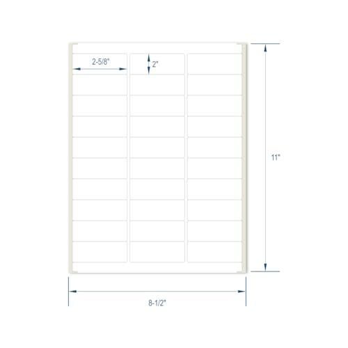 PACKZON Printable Address Labels for Laser & Inkjet Printers Blank Mailing Labels 30 Labels per Sheet 2.625 x 1 Inch (750 Labels/25 Sheets) - Image 4