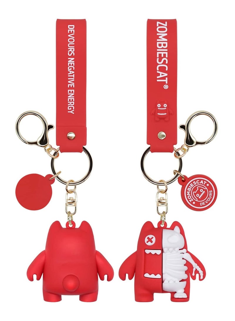 Zikra Cute Keychain Anime Cartoon Keychains Adorable Backpack Key Chain Kawaii Accessories Gift for Women Men and Children - Image 1