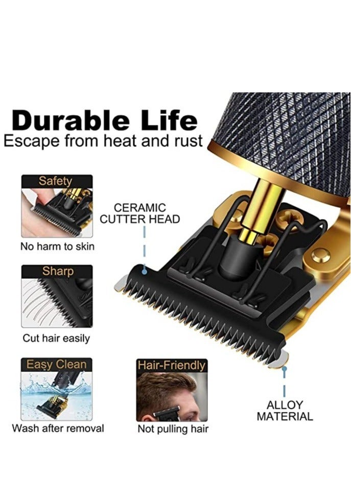 ELTRAZONE Hair Clippers for Men, Hair Trimmer, Low Noise Cordless T-Blade Trimmer Edgers Hair Clippers, Metal Body Cutting - Image 3