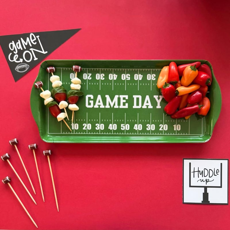 Sprinkles & Confetti Premium Football Melamine Serving Tray Reusable & Durable Platter for Game Day, Tailgates, Birthdays, Sports Parties Ideal for Appetizers, Charcuterie, Cupcakes & Snacks - Image 4