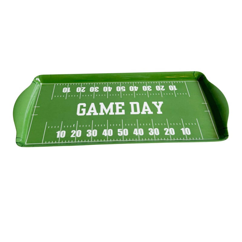 Sprinkles & Confetti Premium Football Melamine Serving Tray Reusable & Durable Platter for Game Day, Tailgates, Birthdays, Sports Parties Ideal for Appetizers, Charcuterie, Cupcakes & Snacks - Image 1