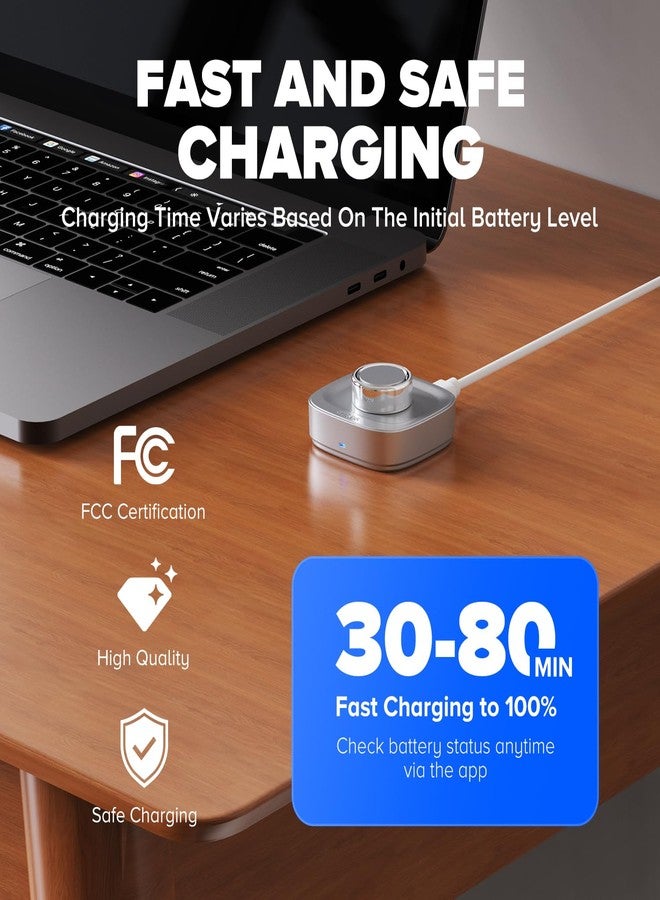 Vokelater Ring Chager Compatible with Ou-ra Ring4, Fast Charge for Ou-ra Ring Gen 4 of Size 8, Charging Dock with USB-C Cable - Image 4