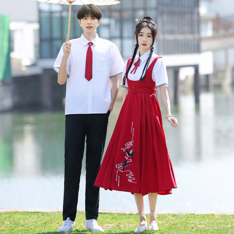 New Chinese Style National Style Embroidery Class Clothing Junior High School Students High School Students Poetry Recitation Chorus Performance Clothing Stage Clothing - Image 3