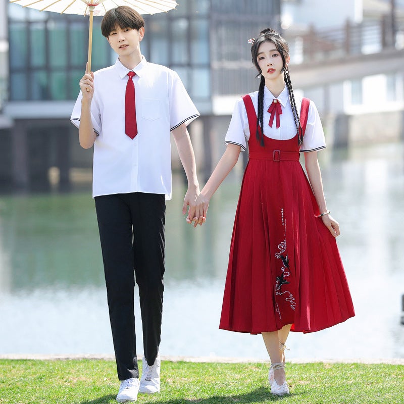New Chinese Style National Style Embroidery Class Clothing Junior High School Students High School Students Poetry Recitation Chorus Performance Clothing Stage Clothing - Image 5
