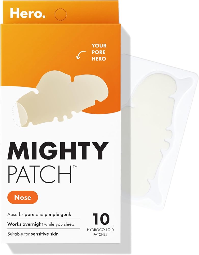 Mighty Patch Hero Cosmetics Nose Large Hydrocolloid Pore Strips, 10 Ct - Image 1