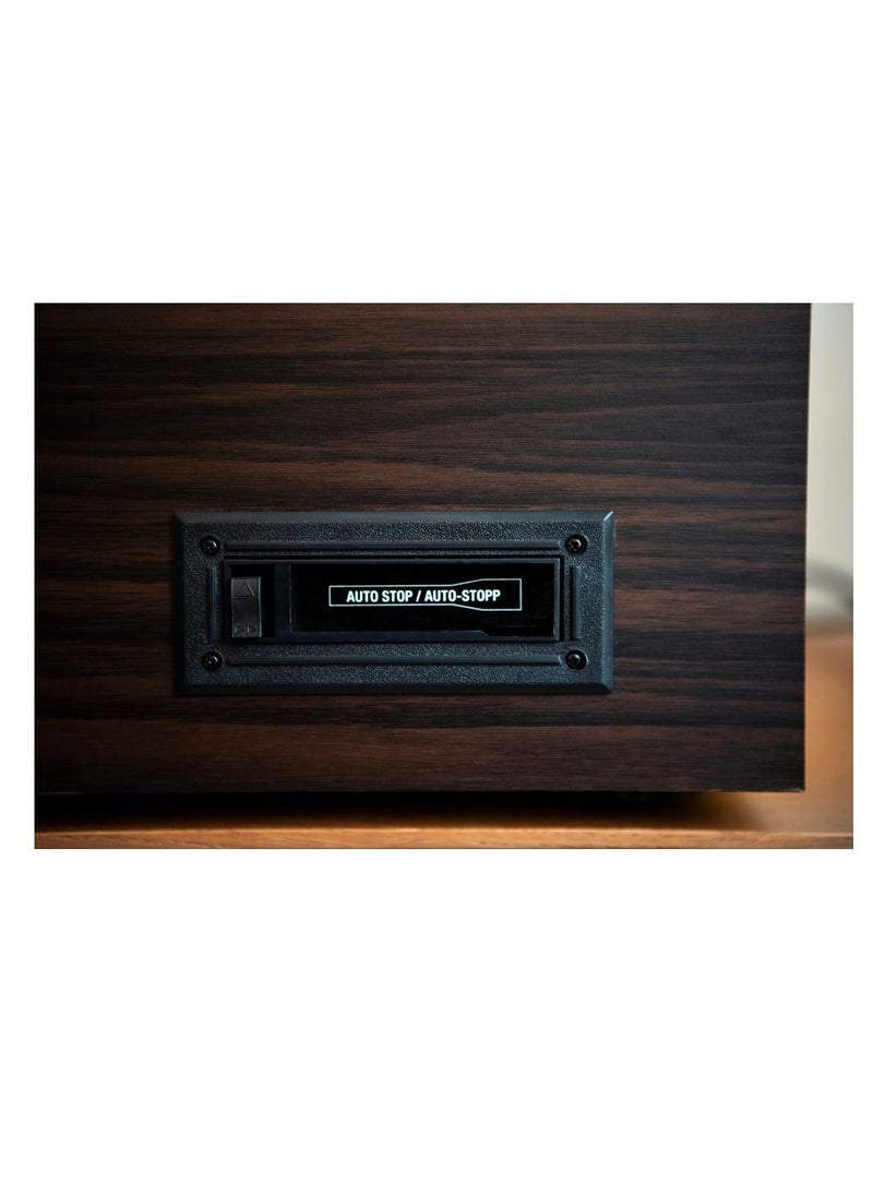 VICTROLA Victrola Empire 6 in 1 Bluetooth Vinyl Record Player with 3 Speed Turntable CD Player Cassette Player Radio Built in Speakers Aux In RCA Line Out Complete Wooden Music Center  - Image 5