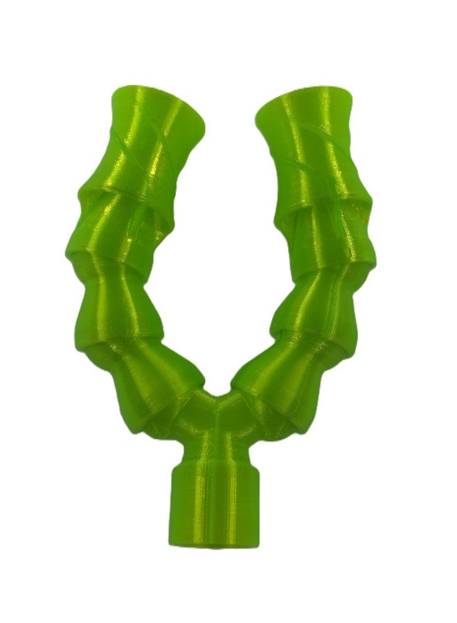 3DReeF Dual Random Flow Generator Kit for Biocube 32, 1/2 Inch, PETG, Black and Neon Green, UV Reactive, Includes 2 RFG Nozzles (Neon Green) - Image 1