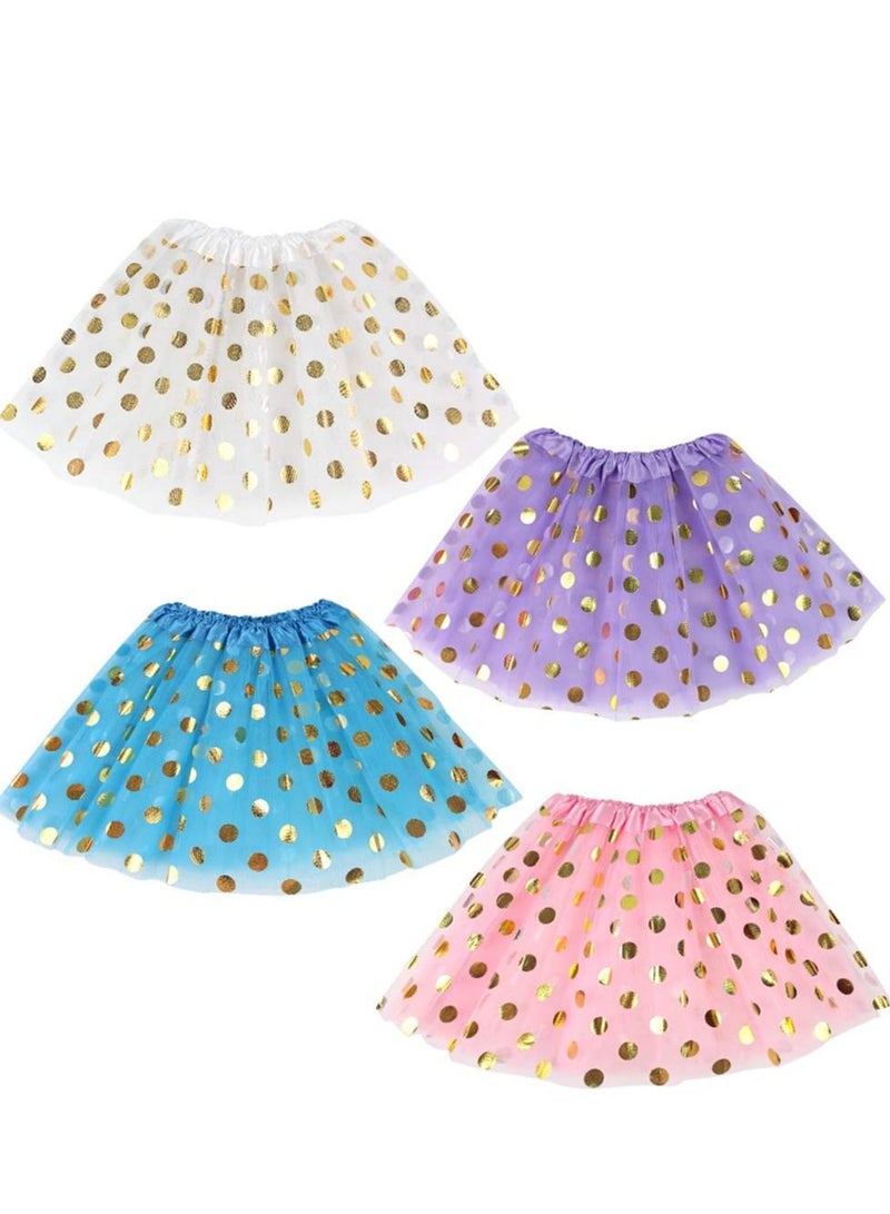 KASTWAVE Girls Ballet Tutu Kids Birthday Princess Party Favor Dress Skirt Set 4 PCS - Image 1