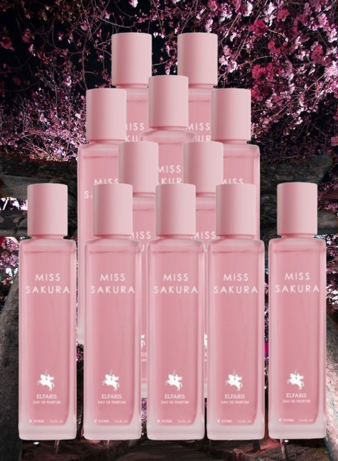 ELFARIS 12 Pieces Miss Sakura Perfume 100ML - Image 1