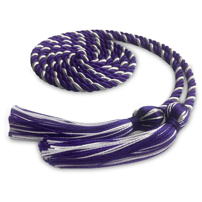 Endea Graduation Single Honor Cord TwoColor PurpleWhite
