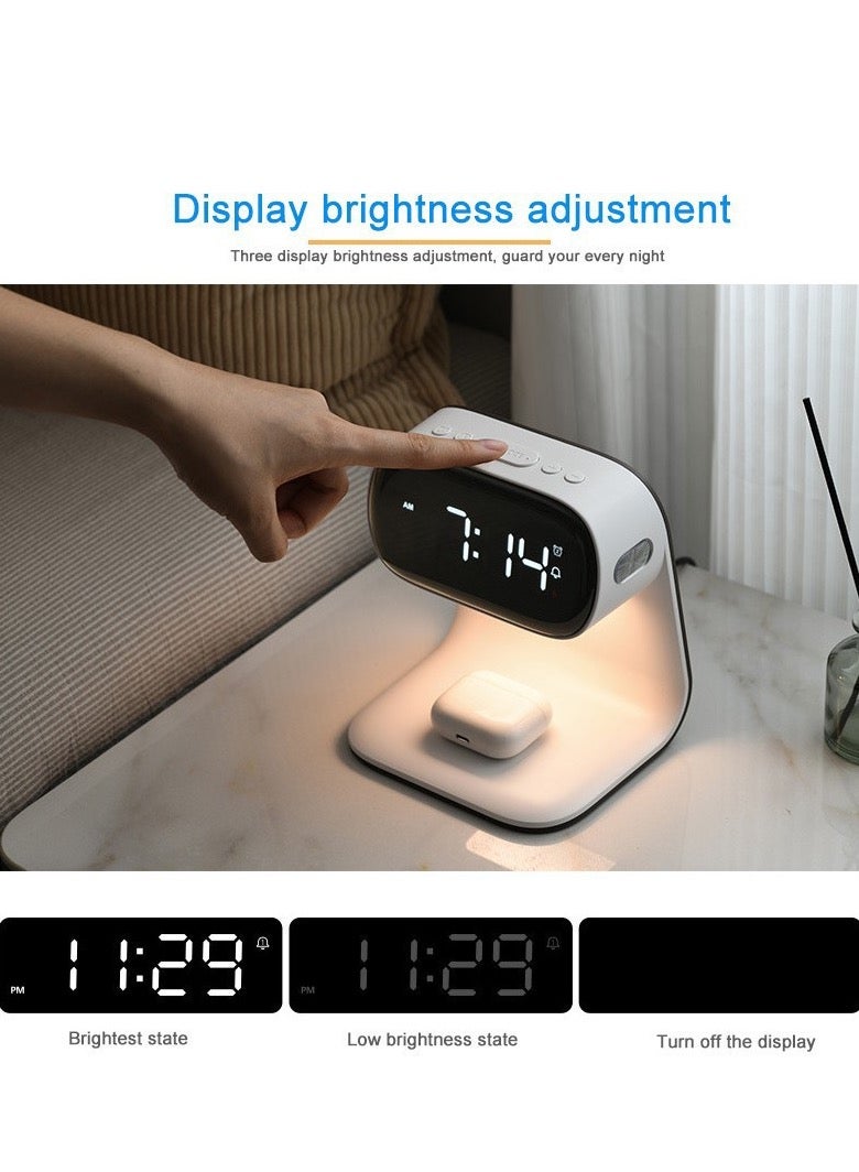 3-in-1 Wireless Charging Bedside Lamp - 15W Fast Charger, Digital Clock & Touch Control | Slim Cordless Design for iPhone Samsung - Image 5