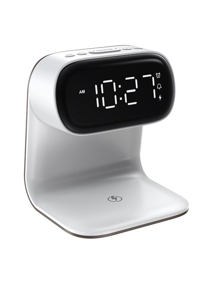 3-in-1 Wireless Charging Bedside Lamp - 15W Fast Charger, Digital Clock & Touch Control | Slim Cordless Design for iPhone Samsung - Image 3