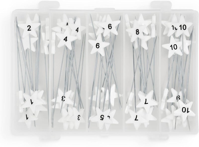 Dritz 3019 Flat Head Numbered and Directional Pins (115-Count) , White - Image 5